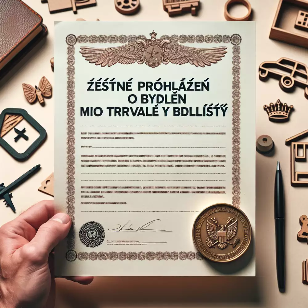 čestné prohlášení o bydlení mimo trvalé bydliště
